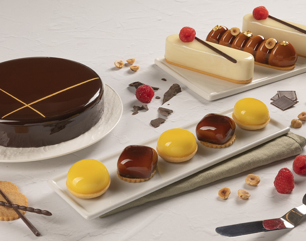 Glasse a specchio per professionisti per dolci