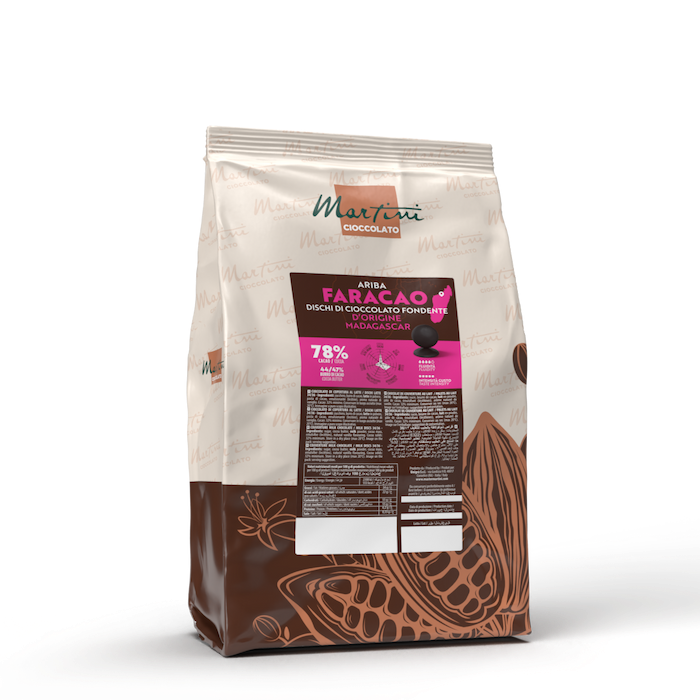 sacchetto di cioccolato in dischi monorigine faracao per cioccolatieri professionisti