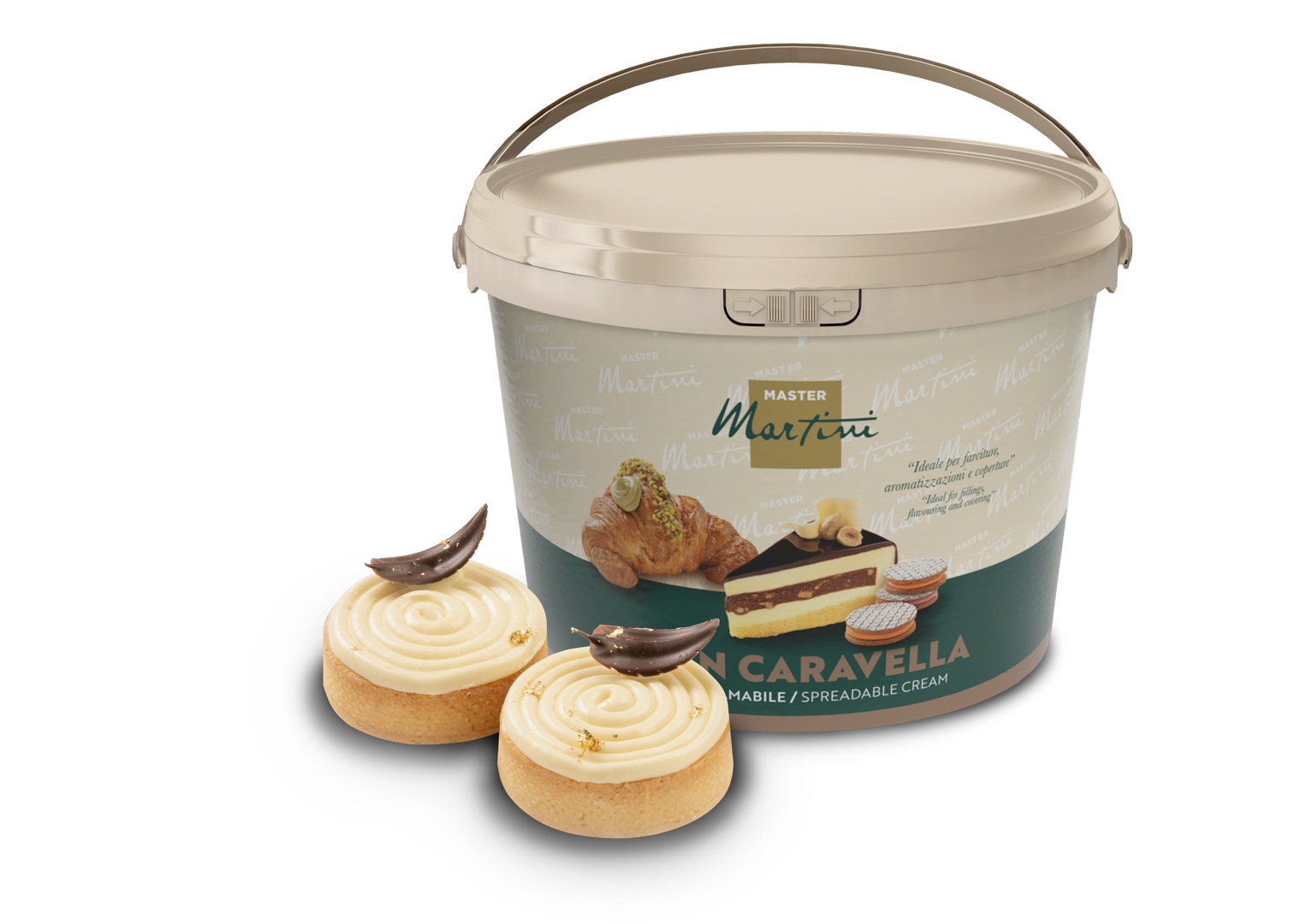 crema spalmabile post forno ciocco avorio secchio per pasticceri professionisti per pasticceria