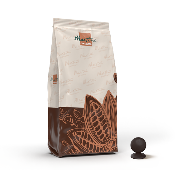 sacchetto cioccolato standard in dischi ariba fondente 72% per cioccolatieri professionisti