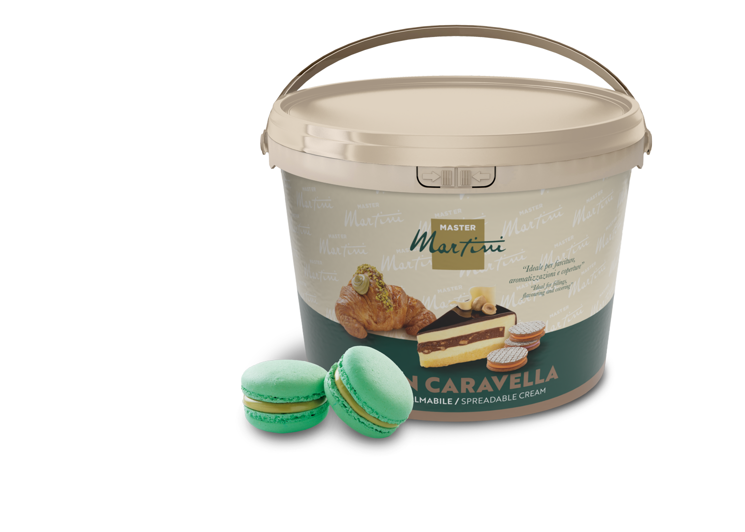 crema spalmabile post forno pistacchio secchio per professionisti pasticceri per pasticceria